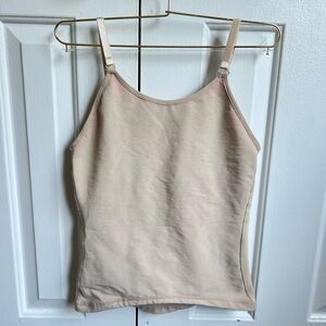 Women's Cream Tank Top Shapewear Upper Back Exposed